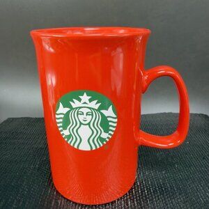 Starbucks Coffee Red‎ Green Logo Coffee Mug Cup 11fl oz Stoneware Mug Siren Logo